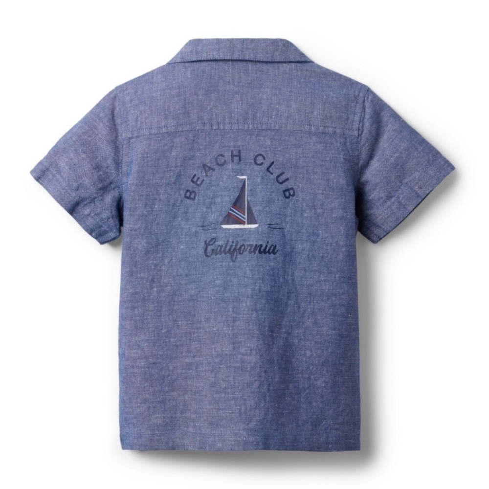 Janie and Jack Chambray Linen Shirt